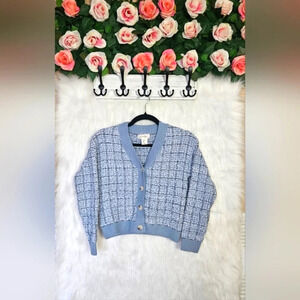 Jessica Simpson Classic Cropped Knit Romance Cardigan